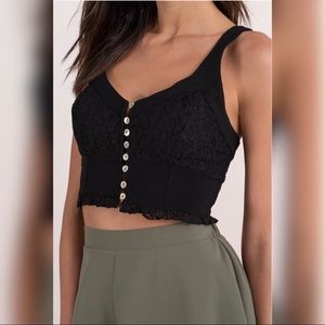 FREE PEOPLE LACE CROP